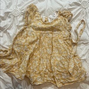 SweetHoney Yellow Floral Eyelet Girls' Top